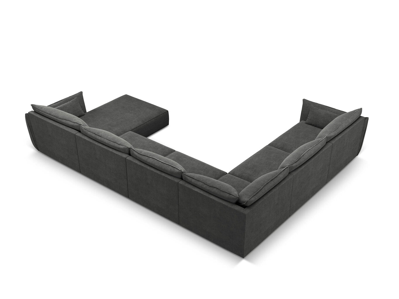 Vanda panorama vasemman puolimmainen sohva, 8 istuimella, harmaan värinen hinta ja tiedot | Kulmasohvat ja divaanisohvat | hobbyhall.fi