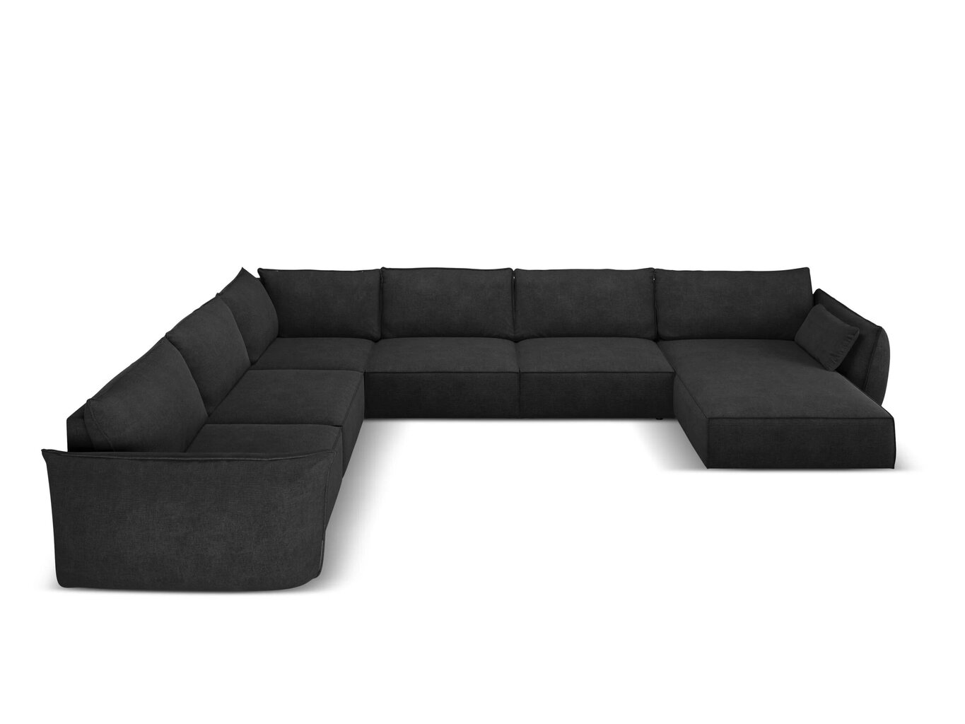 Vanda panorama vasemman puolimmainen sohva, 8 istuimella, tummanharmaan värinen hinta ja tiedot | Kulmasohvat ja divaanisohvat | hobbyhall.fi
