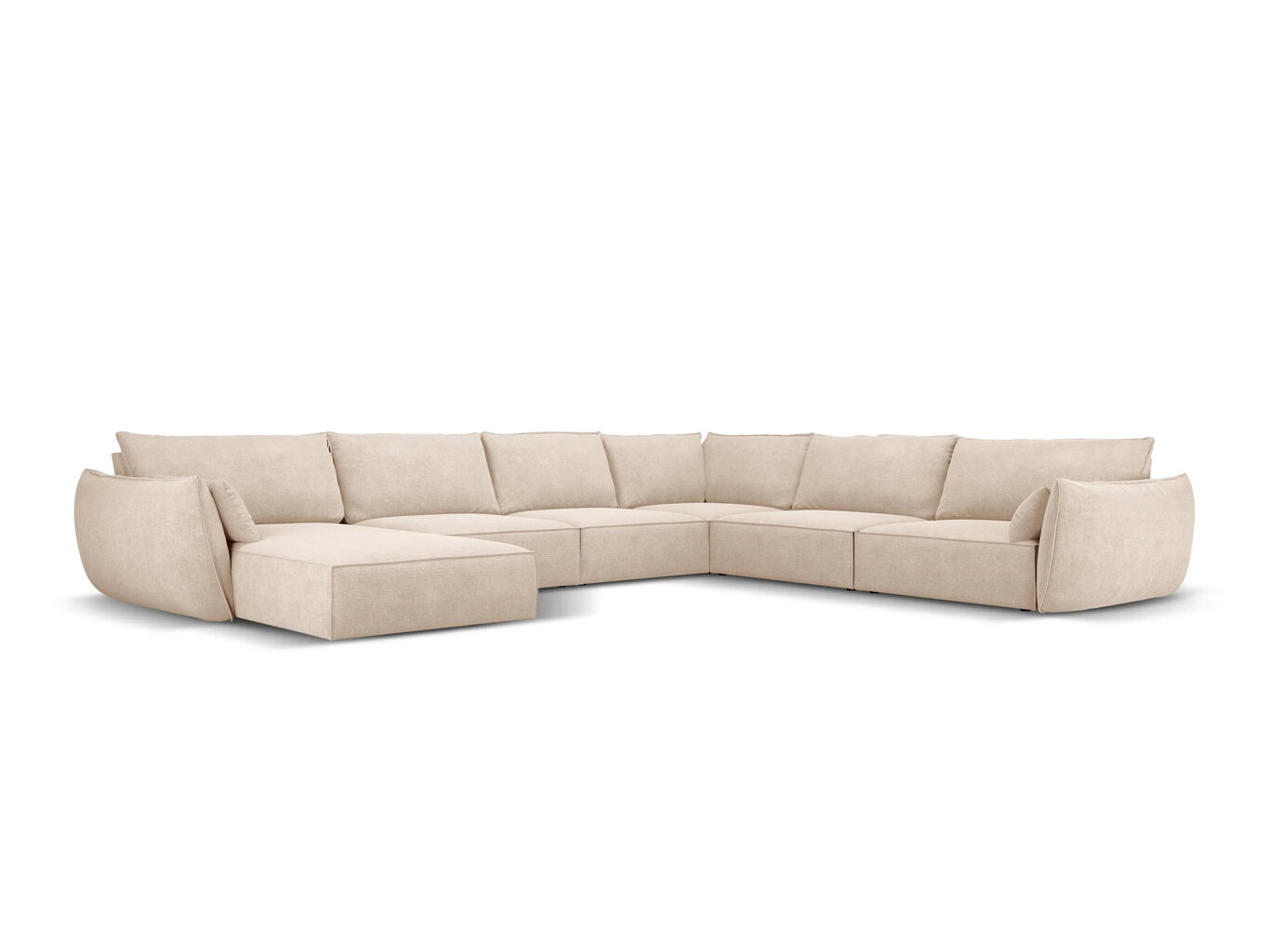 Vanda panorama sohva, 8 istuimella, beigen värinen hinta ja tiedot | Kulmasohvat ja divaanisohvat | hobbyhall.fi