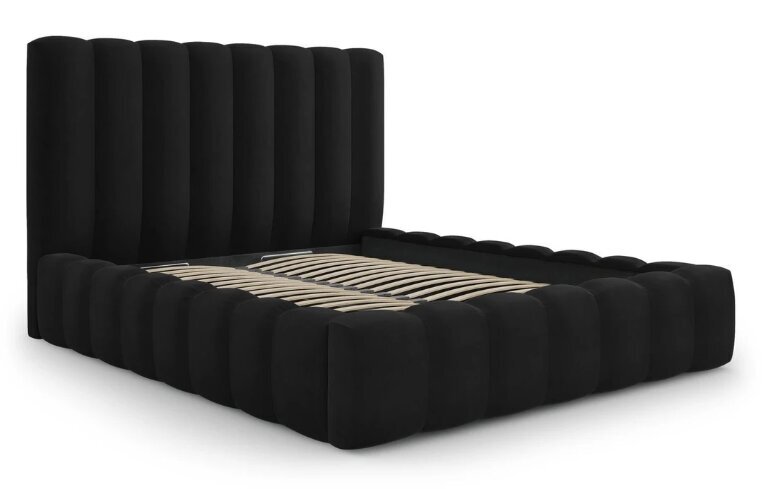 Sänky ja liinavaatelaatikko Kelp, 230x185x125 cm, musta hinta ja tiedot | Sängyt | hobbyhall.fi