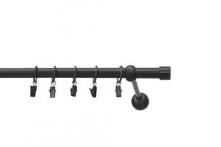 Single metal curtain rod 19 mm OLIMP, 300 cm, painted black hinta ja tiedot | Verhotangot | hobbyhall.fi