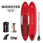 Ilmatäytteinen SUP-lauta Aqua Marina Monster 3,66 m, punainen hinta ja tiedot | SUP-laudat | hobbyhall.fi