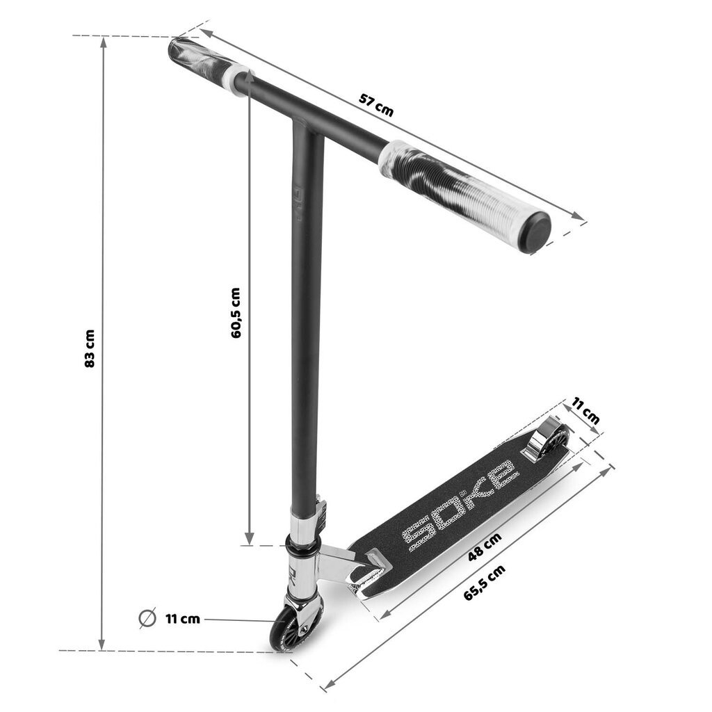Street stunt-potkulauta, SOKE EVO, hopea hinta ja tiedot | Potkulaudat | hobbyhall.fi