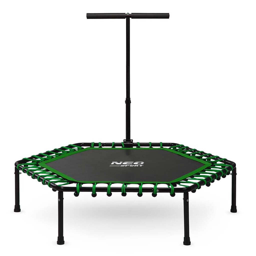 Fitness-trampoliini kahvalla, kuusikulmainen, 127 cm., vihreä hinta ja tiedot | Fitness-trampoliinit | hobbyhall.fi