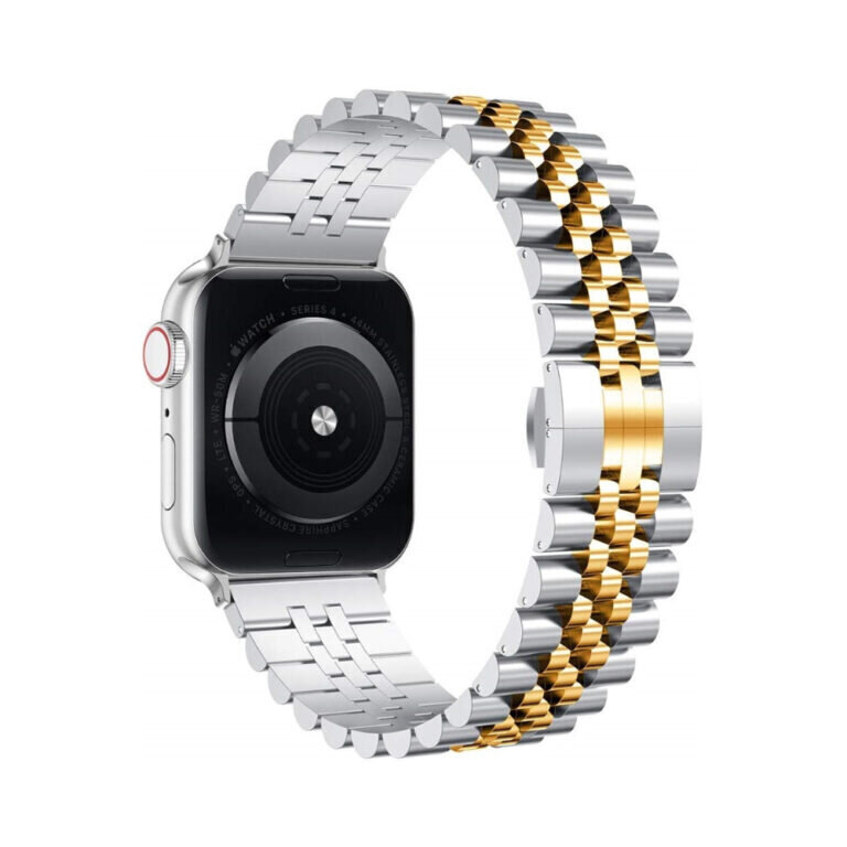 Apple Watch Jubilee ruostumaton teräsranneke – hopea/kulta 38/40/41mm hinta ja tiedot | Älykellojen ja aktiivisuusrannekkeiden lisätarvikkeet | hobbyhall.fi