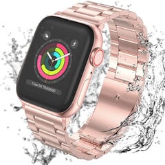 Apple Watch Teräsranneke – Vaaleanpunainen kulta 42/44/45mm hinta ja tiedot | Älykellojen ja aktiivisuusrannekkeiden lisätarvikkeet | hobbyhall.fi