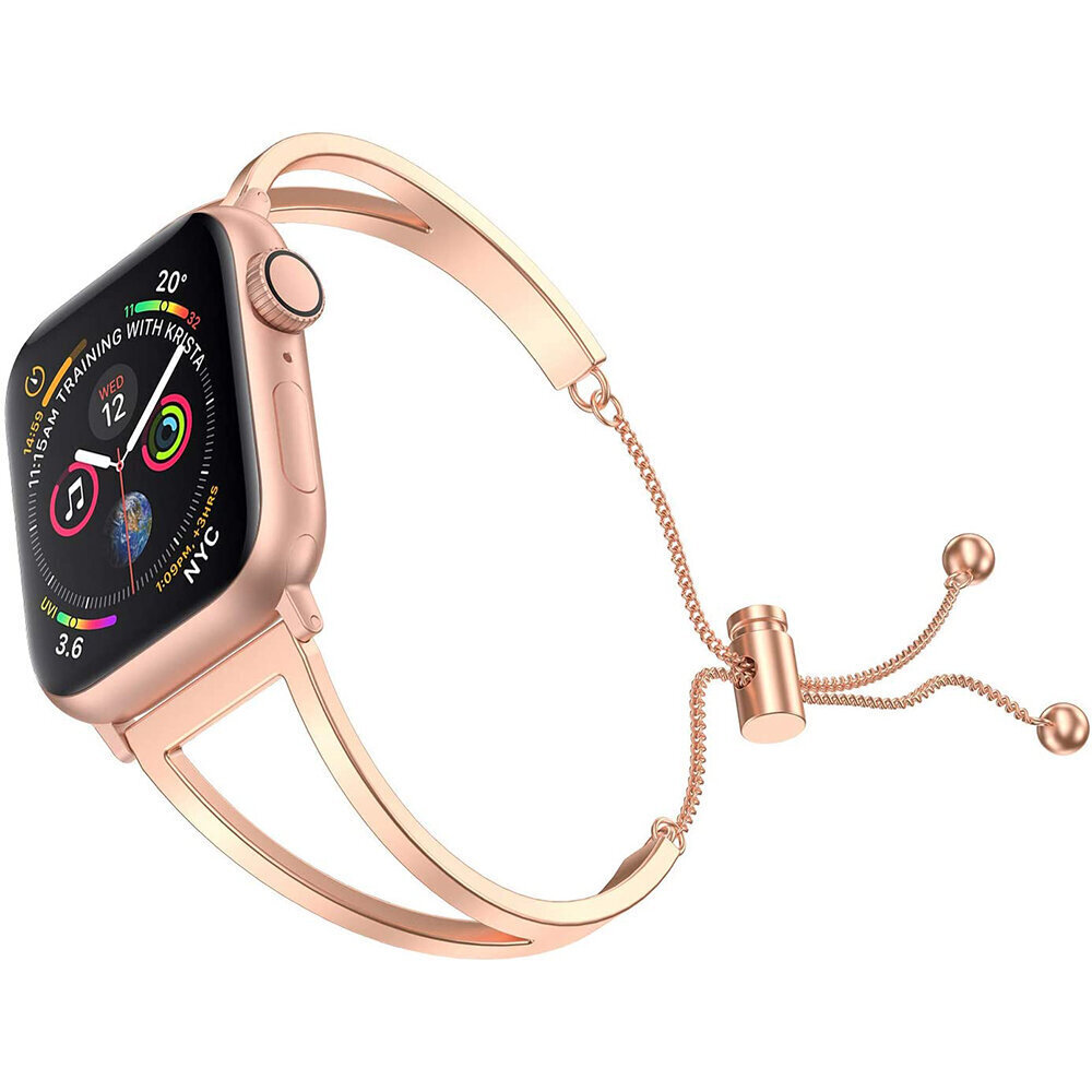 Apple Watch Cuff – Vaaleanpunainen Kulta 38/40/41mm hinta ja tiedot | Älykellojen ja aktiivisuusrannekkeiden lisätarvikkeet | hobbyhall.fi