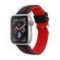 Race Apple Watch Silikoniranneke – Musta/Punainen 38/40/41mm hinta ja tiedot | Älykellojen ja aktiivisuusrannekkeiden lisätarvikkeet | hobbyhall.fi