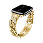 Apple Watch Diamond Chain Teräsranneke – Kulta 42/44/45mm hinta ja tiedot | Älykellojen ja aktiivisuusrannekkeiden lisätarvikkeet | hobbyhall.fi