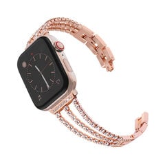 Apple Watch Diamond Bracelet – Vaaleanpunainen Kulta 38/40/41mm hinta ja tiedot | Älykellojen ja aktiivisuusrannekkeiden lisätarvikkeet | hobbyhall.fi
