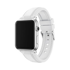 Silk Apple Watch Silikoniranneke – Valkoinen 42/44/45mm hinta ja tiedot | Älykellojen ja aktiivisuusrannekkeiden lisätarvikkeet | hobbyhall.fi