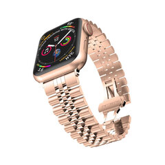 Apple Watch Jubilee Teräsranneke – Vaaleanpunainen kulta 38/40/41mm hinta ja tiedot | Älykellojen ja aktiivisuusrannekkeiden lisätarvikkeet | hobbyhall.fi