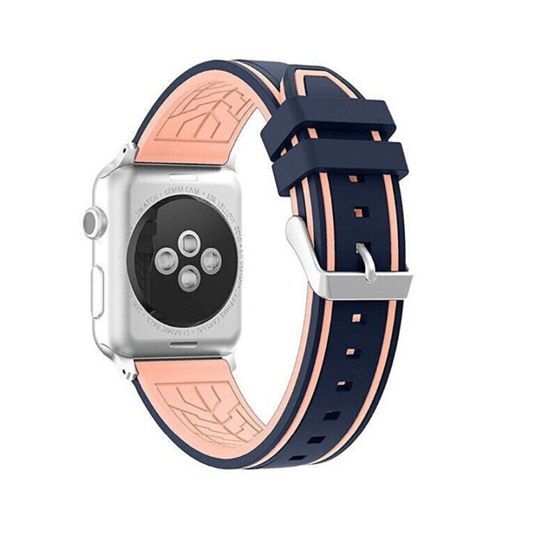 Race Apple Watch Silikoniranneke – Sininen/Vaaleanpunainen 42/44/45mm hinta ja tiedot | Älykellojen ja aktiivisuusrannekkeiden lisätarvikkeet | hobbyhall.fi