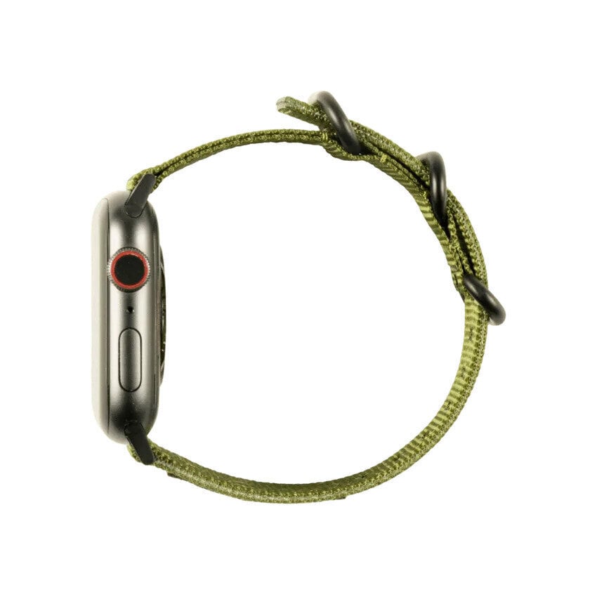 UAG NATO Apple Watch Strap – Olive 38/40/41mm hinta ja tiedot | Älykellojen ja aktiivisuusrannekkeiden lisätarvikkeet | hobbyhall.fi