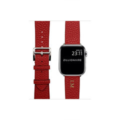 ZILLIONAIRE Apple Watch Pebbled Nahkaranneke – Punainen 38/40/41mm hinta ja tiedot | Älykellojen ja aktiivisuusrannekkeiden lisätarvikkeet | hobbyhall.fi