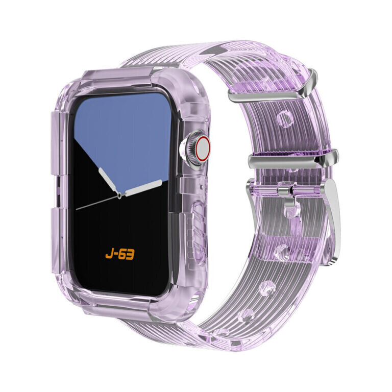 Apple Watch Transparent rannekoru – Violetti 40mm hinta ja tiedot | Älykellojen ja aktiivisuusrannekkeiden lisätarvikkeet | hobbyhall.fi