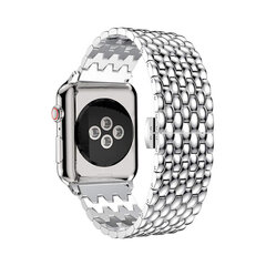 Apple Watch Waves Teräsranneke – Hopea 38/40/41mm hinta ja tiedot | Älykellojen ja aktiivisuusrannekkeiden lisätarvikkeet | hobbyhall.fi