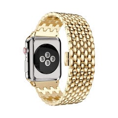 Apple Watch Waves Teräsranneke – Kulta 38/40/41mm hinta ja tiedot | Älykellojen ja aktiivisuusrannekkeiden lisätarvikkeet | hobbyhall.fi