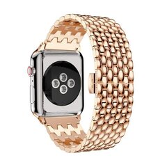 Apple Watch Waves Teräsranneke – Roosa Kulta 42/44/45mm hinta ja tiedot | Älykellojen ja aktiivisuusrannekkeiden lisätarvikkeet | hobbyhall.fi