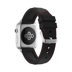Silk Apple Watch Silikoniranneke – Musta 38/40/41mm hinta ja tiedot | Älykellojen ja aktiivisuusrannekkeiden lisätarvikkeet | hobbyhall.fi