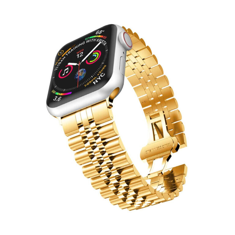 Apple Watch Jubilee Teräsranneke – Kulta 42/44/45mm hinta ja tiedot | Älykellojen ja aktiivisuusrannekkeiden lisätarvikkeet | hobbyhall.fi