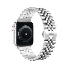 Apple Watch Jubilee Teräsranneke – Hopea 38/40/41mm hinta ja tiedot | Älykellojen ja aktiivisuusrannekkeiden lisätarvikkeet | hobbyhall.fi