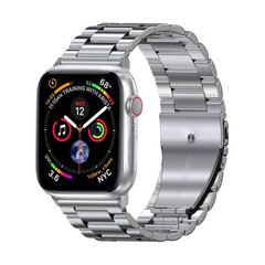 Apple Watch Teräsranneke – Hopea 38/40/41mm hinta ja tiedot | Älykellojen ja aktiivisuusrannekkeiden lisätarvikkeet | hobbyhall.fi