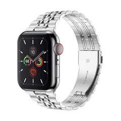 Apple Watch Teräsranneke – Hopea 42/44/45mm hinta ja tiedot | Älykellojen ja aktiivisuusrannekkeiden lisätarvikkeet | hobbyhall.fi