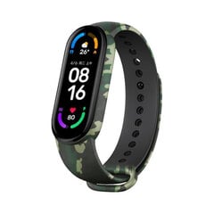 Xiaomi Mi Band 5/6 Urheilullinen silikonihihna – Military Vihreä hinta ja tiedot | Älykellojen ja aktiivisuusrannekkeiden lisätarvikkeet | hobbyhall.fi