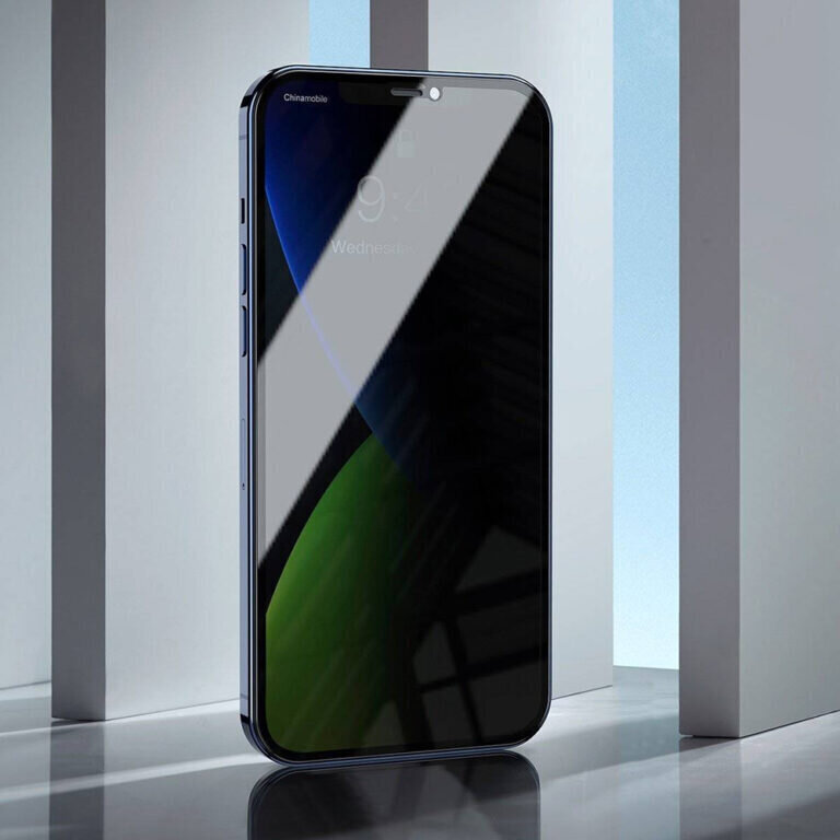 Anti-Spy Näytönsuoja 10D karkaistua lasia iPhone 12 Pro Max (6,7″) hinta ja tiedot | Näytönsuojakalvot ja -lasit | hobbyhall.fi