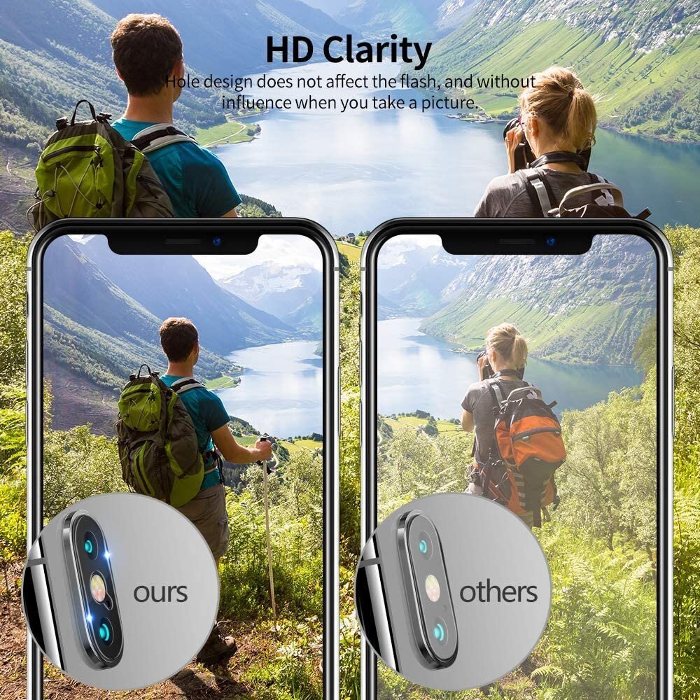 Karkaistu näytönsuoja lasia kameran linssillä iPhone X/Xs/Xs Max hinta ja tiedot | Näytönsuojakalvot ja -lasit | hobbyhall.fi