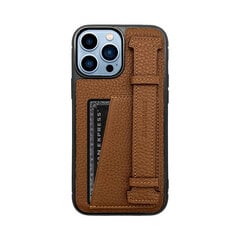 ZILLIONAIRE iPhone 13 Pro Max (6,7″) Pebbled Finger Pocket nahkainen suojakuori – Ruskea hinta ja tiedot | Puhelimen kuoret ja kotelot | hobbyhall.fi