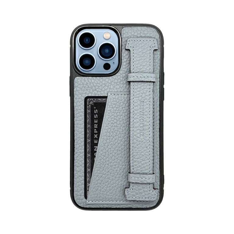 ZILLIONAIRE iPhone 13 Pro Max (6,7″) Pebbled Finger Pocket nahkainen suojakuori – Vaaleansininen hinta ja tiedot | Puhelimen kuoret ja kotelot | hobbyhall.fi