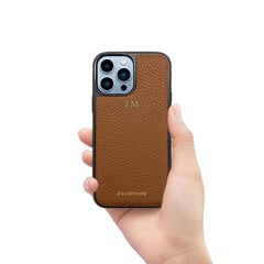 ZILLIONAIRE iPhone 13 Pro Max (6,7″) Pebbled nahkainen suojakuori – Ruskea hinta ja tiedot | Puhelimen kuoret ja kotelot | hobbyhall.fi