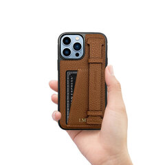 ZILLIONAIRE iPhone 13 Pro (6,1″) Pebbled Finger Pocket nahkainen suojakuori – Ruskea hinta ja tiedot | Puhelimen kuoret ja kotelot | hobbyhall.fi