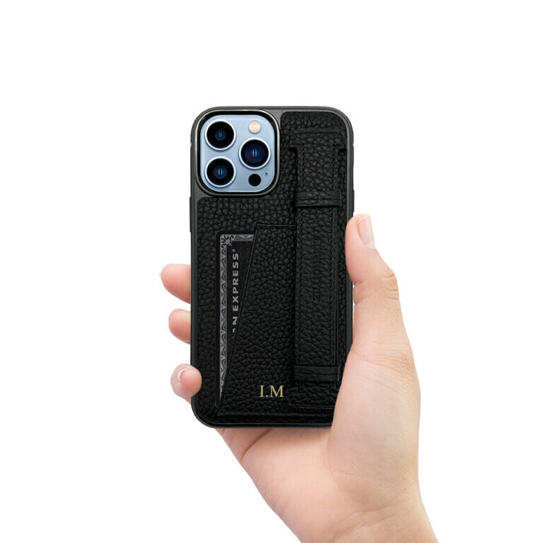 ZILLIONAIRE iPhone 13 (6,1″) Pebbled Finger Pocket nahkainen suojakuori – Musta hinta ja tiedot | Puhelimen kuoret ja kotelot | hobbyhall.fi