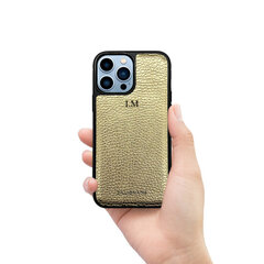 ZILLIONAIRE iPhone 13 (6,1″) Pebbled nahkainen suojakuori – Kulta hinta ja tiedot | Puhelimen kuoret ja kotelot | hobbyhall.fi