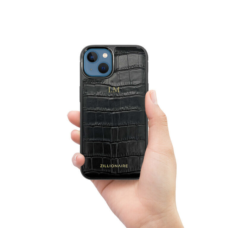 ZILLIONAIRE iPhone 13 Mini (5,4”) Croco Embossed Matte nahkainen suojakuori – Musta hinta ja tiedot | Puhelimen kuoret ja kotelot | hobbyhall.fi