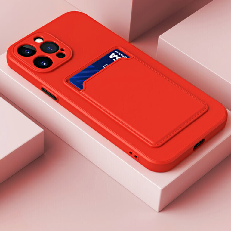 iPhone 13 Mini (5,4″) korttipaikalla – Punainen hinta ja tiedot | Puhelimen kuoret ja kotelot | hobbyhall.fi