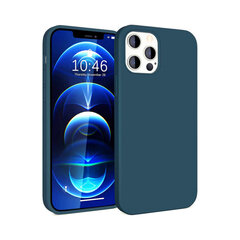 iPhone 12 Pro Max (6,7″) Silikoninen Suojakuori – Midnight Blue hinta ja tiedot | Puhelimen kuoret ja kotelot | hobbyhall.fi