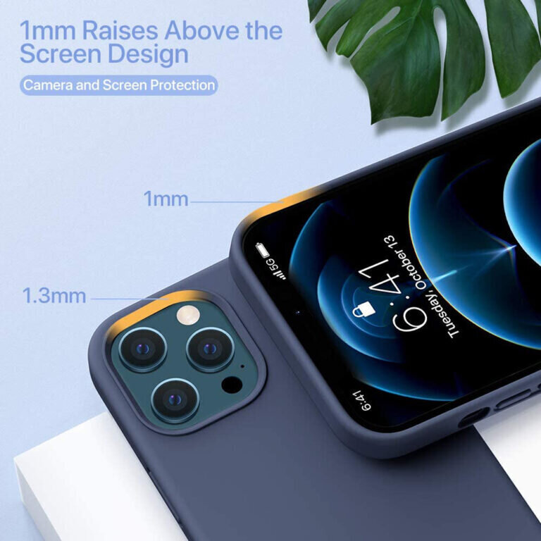 iPhone 12 Pro Max (6,7″) Silikoninen Suojakuori – Midnight Blue hinta ja tiedot | Puhelimen kuoret ja kotelot | hobbyhall.fi