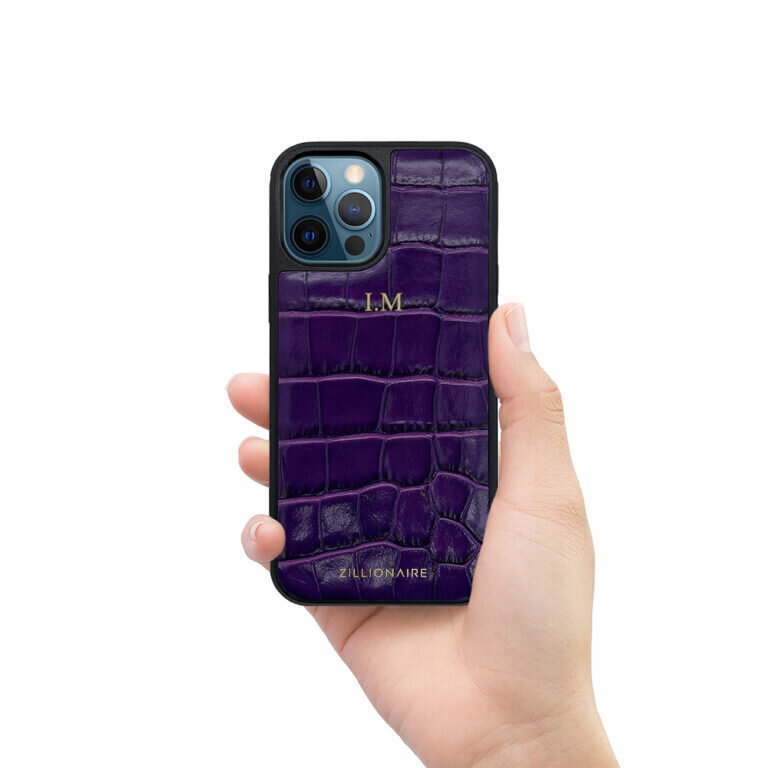 ZILLIONAIRE iPhone 12 Pro Max (6,7″) Croco nahkainen suojakuori – Violetti hinta ja tiedot | Puhelimen kuoret ja kotelot | hobbyhall.fi