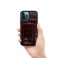 ZILLIONAIRE iPhone 12 Pro Max (6,7″) Croco nahkainen suojakuori – Burgundy hinta ja tiedot | Puhelimen kuoret ja kotelot | hobbyhall.fi