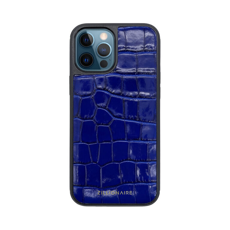 ZILLIONAIRE iPhone 12 Pro Max (6,7″) Croco nahkainen suojakuori – Sininen hinta ja tiedot | Puhelimen kuoret ja kotelot | hobbyhall.fi
