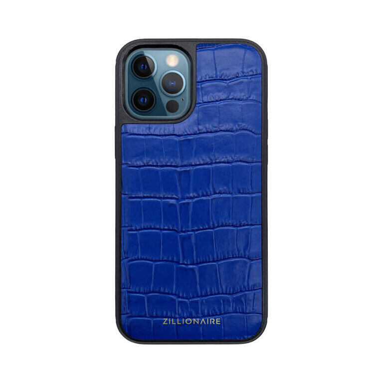 ZILLIONAIRE iPhone 12 Pro Max (6,7″) Croco Matte nahkainen suojakuori – Sininen hinta ja tiedot | Puhelimen kuoret ja kotelot | hobbyhall.fi