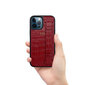 ZILLIONAIRE iPhone 12 Pro Max (6,7″) Croco Finger nahkainen suojakuori – Punainen hinta ja tiedot | Puhelimen kuoret ja kotelot | hobbyhall.fi