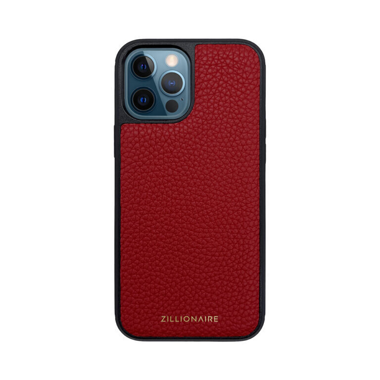 ZILLIONAIRE iPhone 12 Pro Max (6,7″) Pebbled nahkainen suojakuori – Punainen hinta ja tiedot | Puhelimen kuoret ja kotelot | hobbyhall.fi