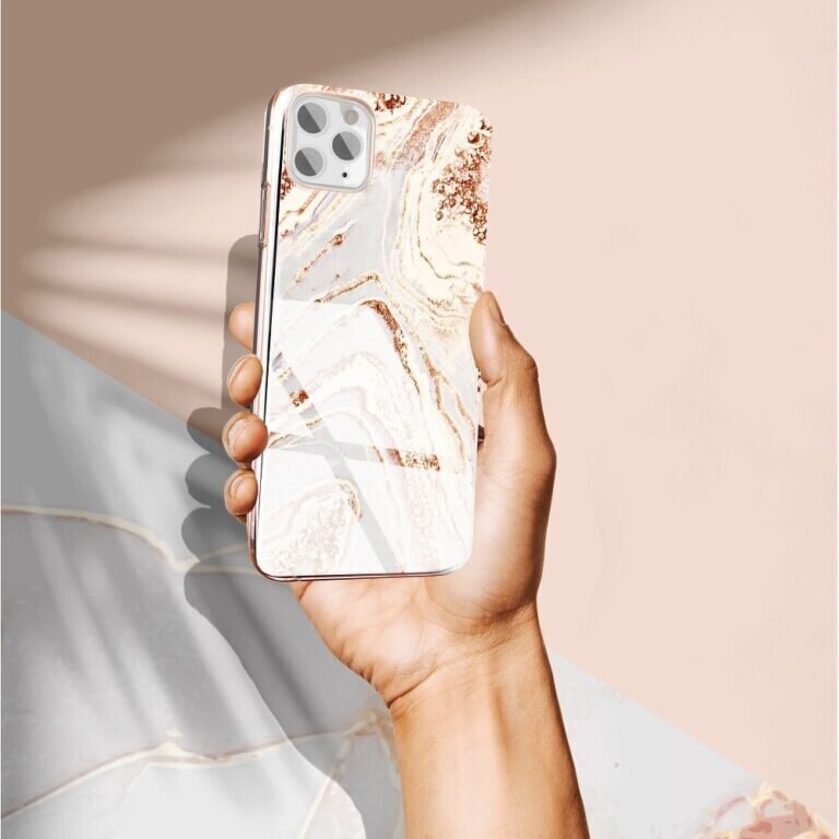 Forcell MARBLE iPhone 12 Pro Max (6,7″) Suojakuori – Golden hinta ja tiedot | Puhelimen kuoret ja kotelot | hobbyhall.fi