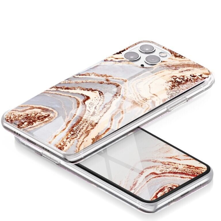 Forcell MARBLE iPhone 12 Pro Max (6,7″) Suojakuori – Golden hinta ja tiedot | Puhelimen kuoret ja kotelot | hobbyhall.fi