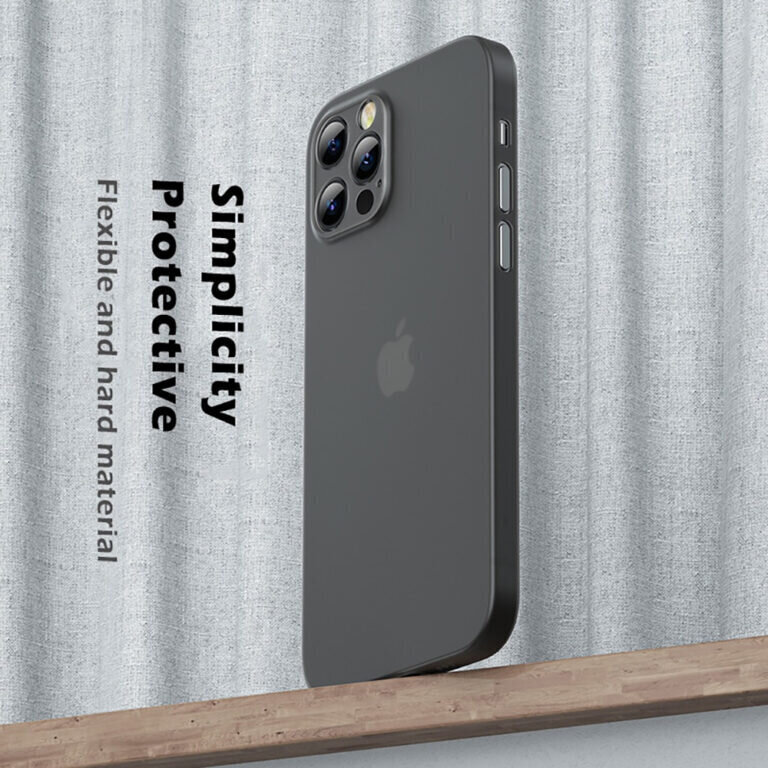 iPhone 12 Pro Max (6,7″) SLIM suojakuori – Musta hinta ja tiedot | Puhelimen kuoret ja kotelot | hobbyhall.fi